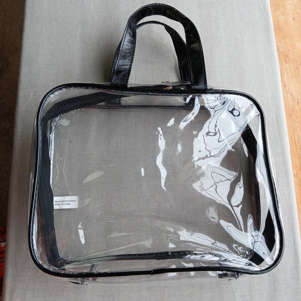 Clear Tote Bag 10"W x 8"H x 3"D unisex stadium approved sport concert - Picture 2 of 10